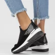 Czarne sneakersy damskie FILIPPO DP1689/21 SKÓRA