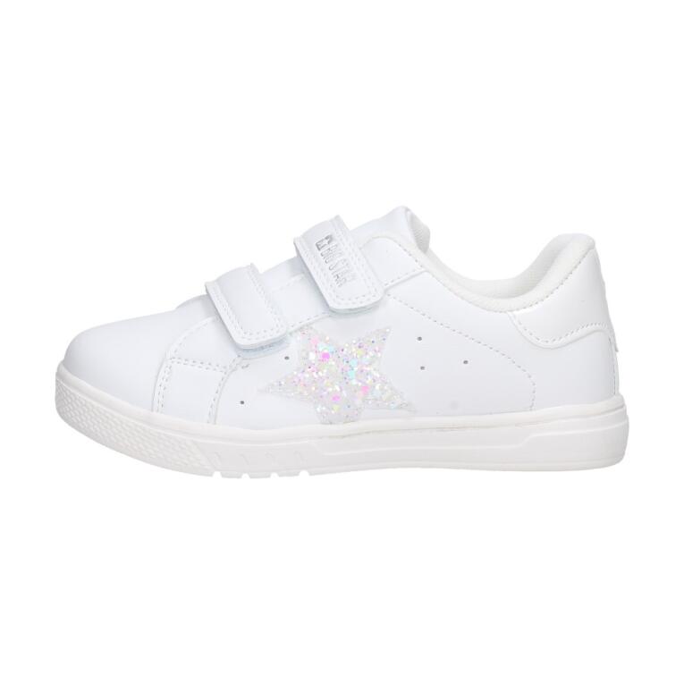 Białe sportowe buty dziecięce z eko skóry na rzepy BIG STAR KK374028 MEMORY FOAM
