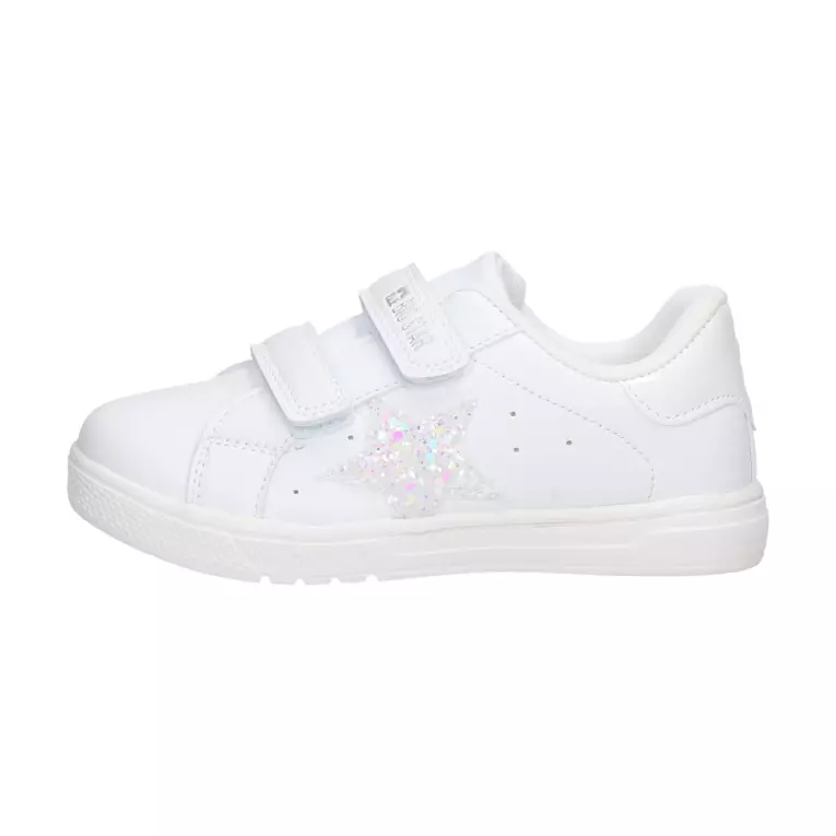 Białe sportowe buty dziecięce z eko skóry na rzepy BIG STAR KK374028 MEMORY FOAM