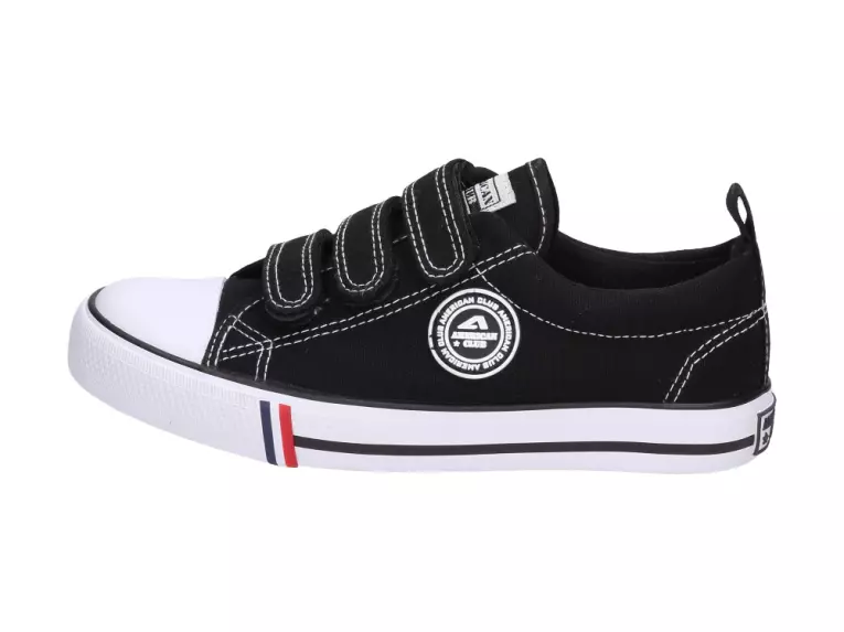 Czarne trampki męskie AMERICAN CLUB LH58/21