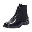 Czarne botki damskie SERGIO LEONE BT401 LAKIER KROKODYL