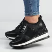 Czarne sneakersy półbuty damskie VINCEZA 10733