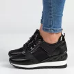 Czarne sneakersy półbuty damskie VINCEZA 10733