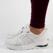 Białe skórzane sneakersy damskie S.BARSKI 22241