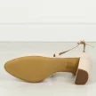 Beżowe sandały damskie na słupku Sergio Leone Sk863 Perła