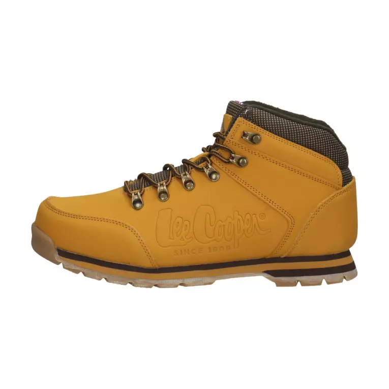 Camelowe skórzane trapery męskie LEE COOPER 706M
