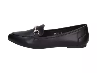 Czarne mokasyny damskie Sergio Leone Mk711 Pu