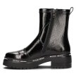 Czarne lakierowane botki damskie na traperze FILIPPO DBT3107/22