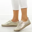 Złote skórzane półbuty damskie Filippo Dp6140/25
