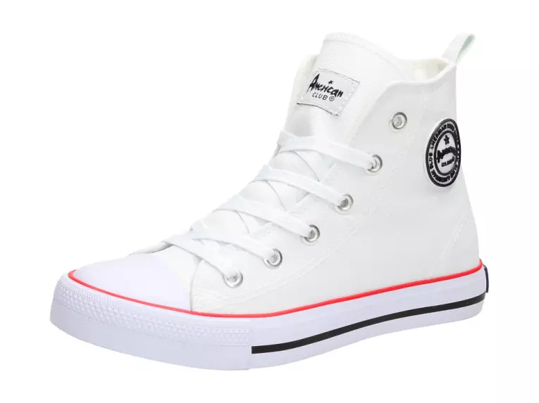 Białe trampki dziecięce American 9120k Wt/rd