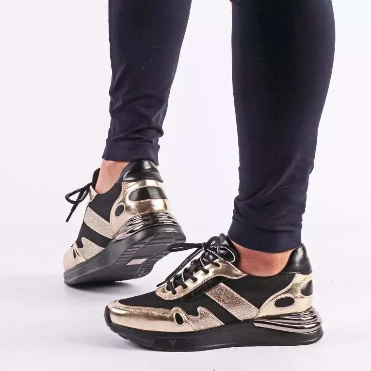Sneakersy półbuty damskie VINCEZA 10651 BK/GL