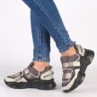 Czarne sneakersy damskie NAVY DOT 56004