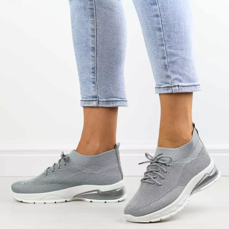 Szare sportowe buty damskie Potocki 25009