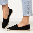 Czarne espadryle damskie, półbuty Potocki 16009