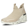 Beżowe sneakersy damskie na koturnie FILIPPO DP3551/22