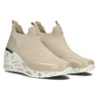 Beżowe sneakersy damskie na koturnie FILIPPO DP3551/22