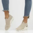 Beżowe sneakersy damskie na koturnie FILIPPO DP3551/22