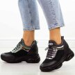 Czarne sneakersy damskie Navy Dot 56002