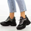 Czarne sneakersy damskie Navy Dot 56002