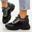 Czarne sneakersy damskie Navy Dot 56002