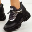 Czarne sneakersy damskie Navy Dot 56002