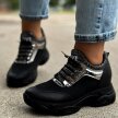 Czarne sneakersy damskie Navy Dot 56002