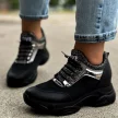 Czarne sneakersy damskie Navy Dot 56002