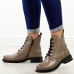 Taupe płaskie botki damskie Vinceza 58578