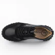 Czarne skórzane sneakersy damskie na platformie Filippo Dp4913/24