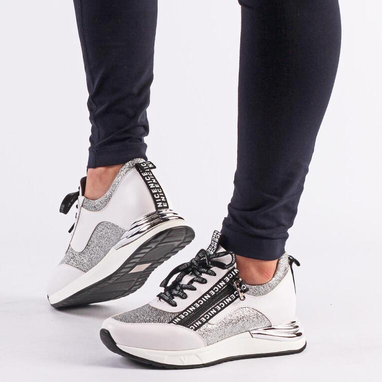 Białe sneakersy półbuty damskie VINCEZA 10646
