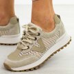 Beżowe skórzane sneakersy damskie Vinceza 66746