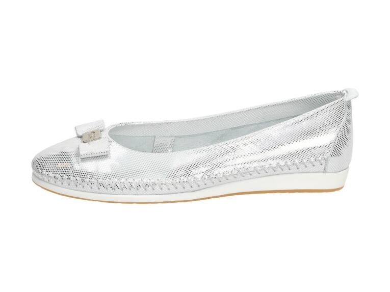 Srebrne baleriny, Polskie buty damskie Nik 300