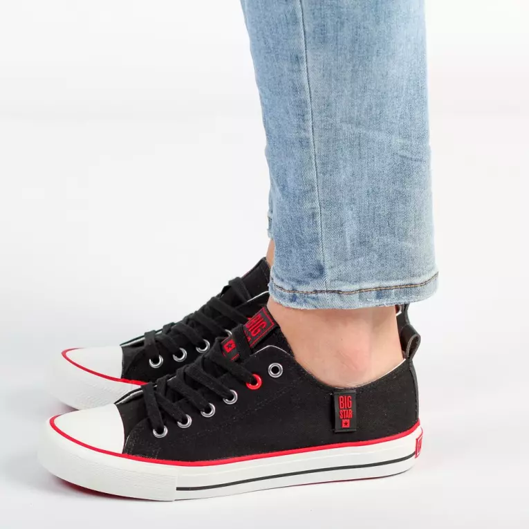 Czarne trampki damskie BIG STAR JJ274122