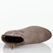 Khaki ażurowe zamszowe botki damskie Potocki 12558