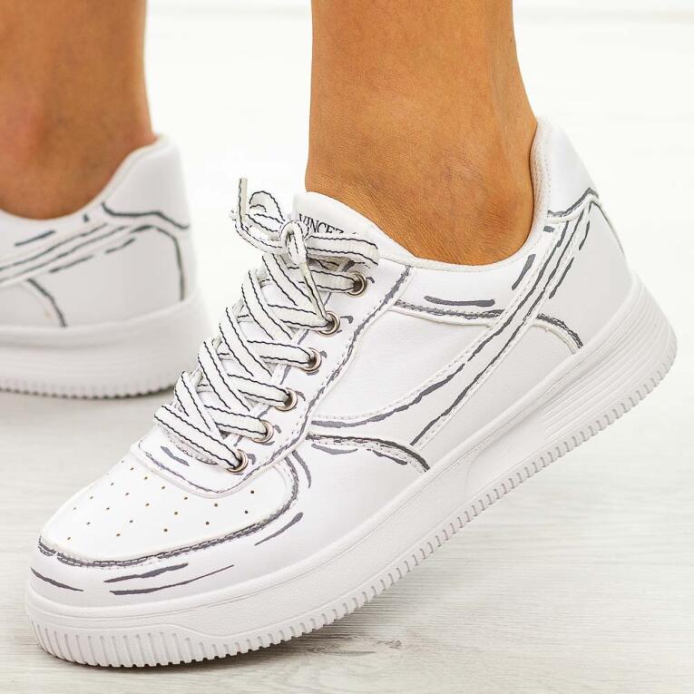 Białe sportowe buty damskie Vinceza 8785 Wt