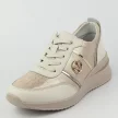 Beżowe skórzane sneakersy damskie Vinceza 41446