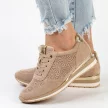Beżowe sneakersy damskie, półbuty JEZZI 2169-1