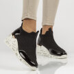 Czarne sneakersy damskie na koturnie FILIPPO DP3551/22
