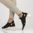 Czarne sneakersy damskie na koturnie FILIPPO DP3551/22