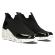 Czarne sneakersy damskie na koturnie FILIPPO DP3551/22