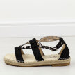 Czarne espadyle damskie, sandały S.Barski 33132