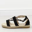 Czarne espadyle damskie, sandały S.Barski 33132