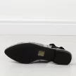 Szare baleriny damskie Sergio Leone Bl615 Wąż
