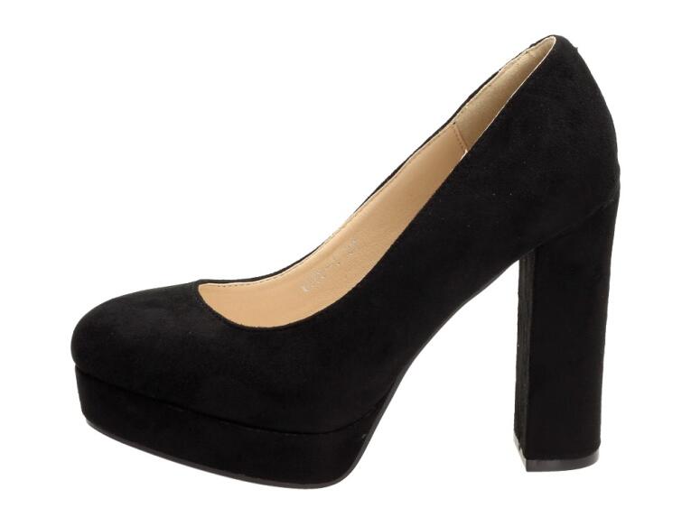 Czarne czółenka damskie Vices 6086-1 Słupek