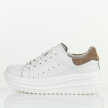 Białe skórzane sneakersy damskie na platformie Filippo Dp6739/25