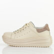 Beżowe skórzane sneakersy damskie na platformie Filippo Dp6739/25